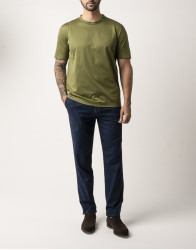 Scissor Scriptor Dark Blue Fine Cotton Denim Chinos thumbnail 5
